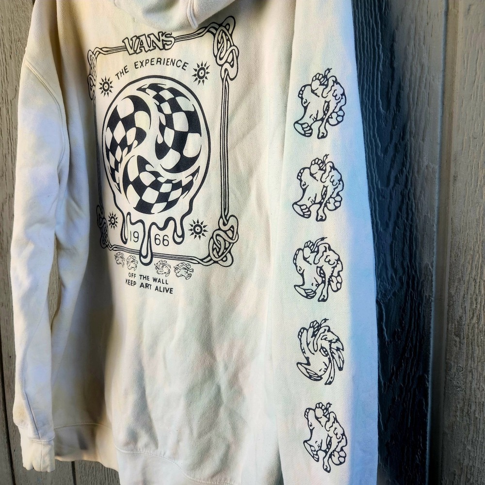 VANS The Experience Off The Wall‎ Keep Art Alive Tie Dye Hooded Sweatshirt XL - Picture 6 of 14